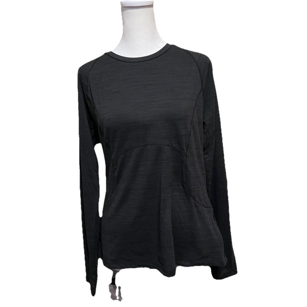 Spyder Gray Black Long Sleeve Athletic Top Running SP139U Women's Size M